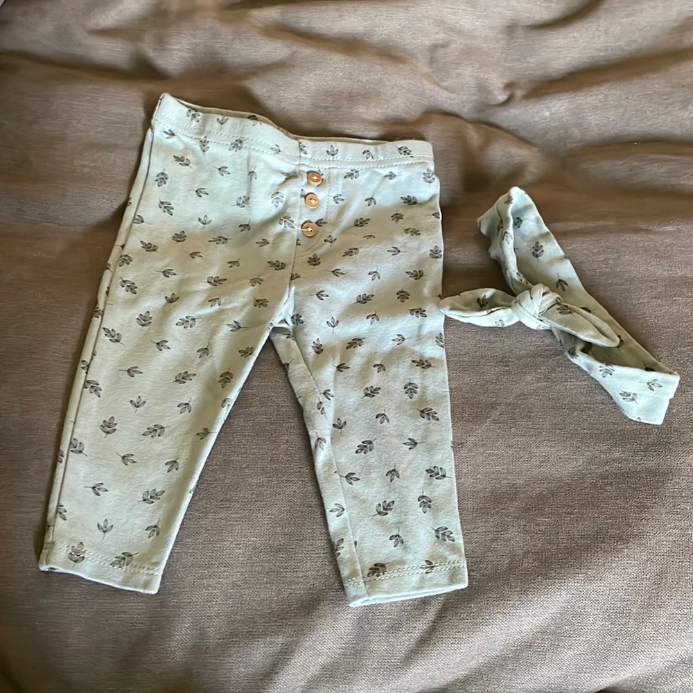 Baby Pants with Matching Hair Band